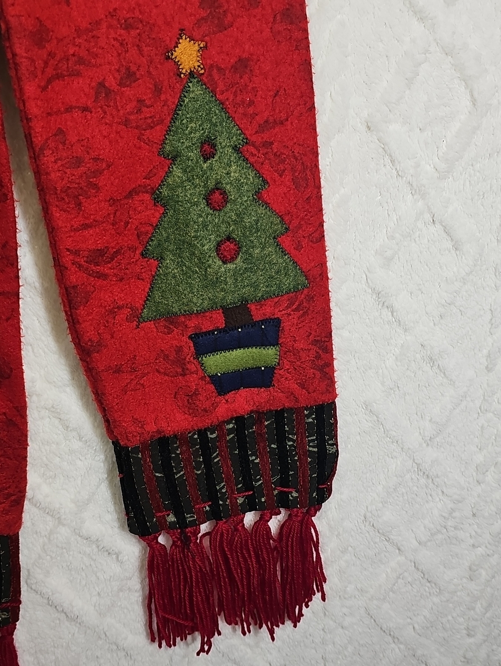 Felt Christmas Scarf & Matching Crossbody Purse * Snowman * Tree - Picture 6 of 12